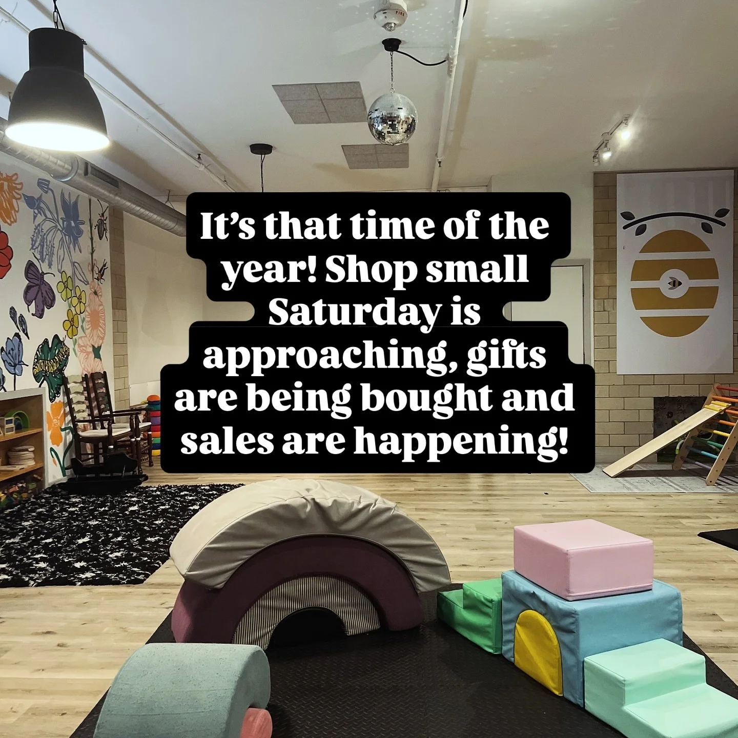 Shop small this year! Stay tuned for some great deals from Beehive for the next two weeks. More importantly, please help us out (and help out the small businesses you love) by liking and sharing our posts.

Also- mark your calendar for our 2nd annual