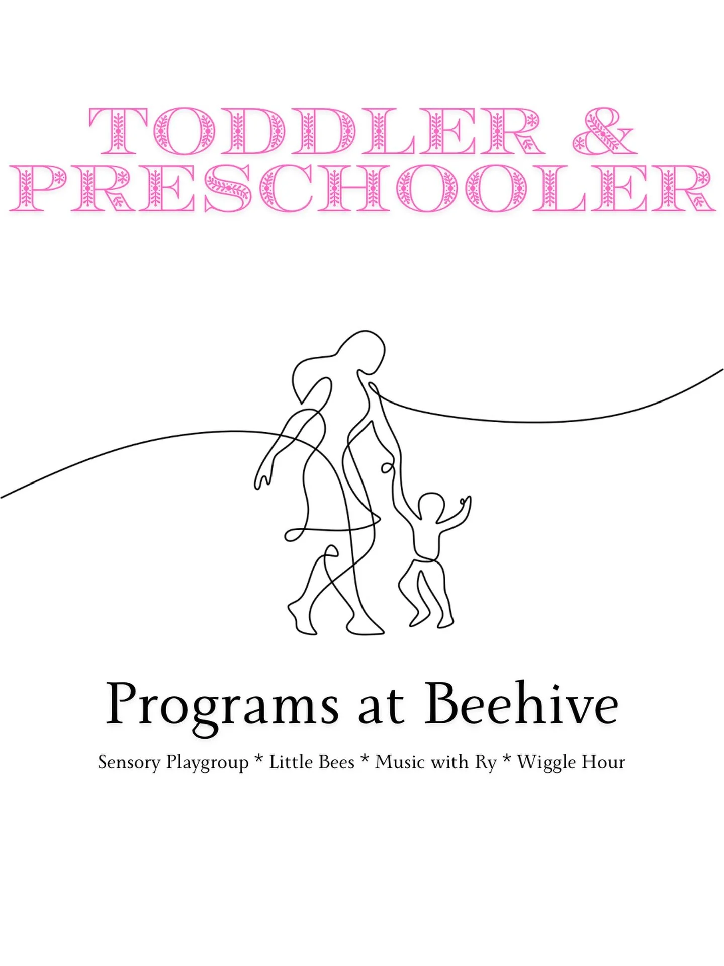 Please share our programs with all of the families of toddlers &amp; preschoolers in your communities ❤️

The age Beehive was designed for! Open Play was made for the sweet and busy bodies of our preschoolers and toddlers and so many of our programs 