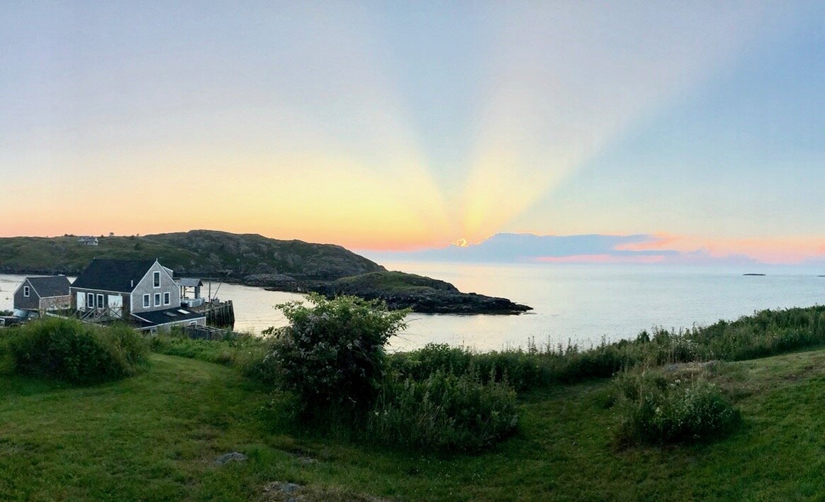  Sunset over Manana - Monhegan Island Maine 