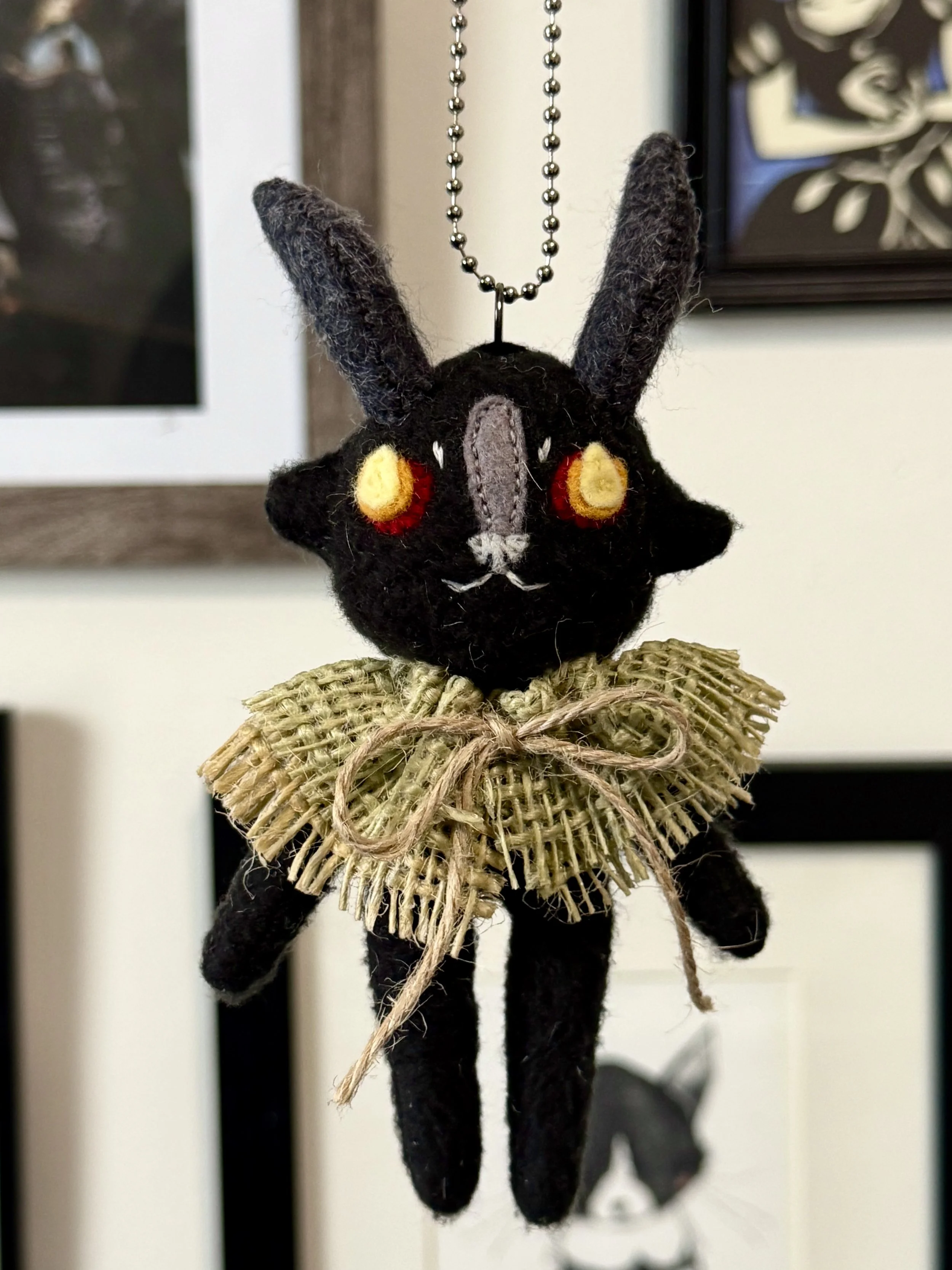 Fire Eyed Black Goat Ornament