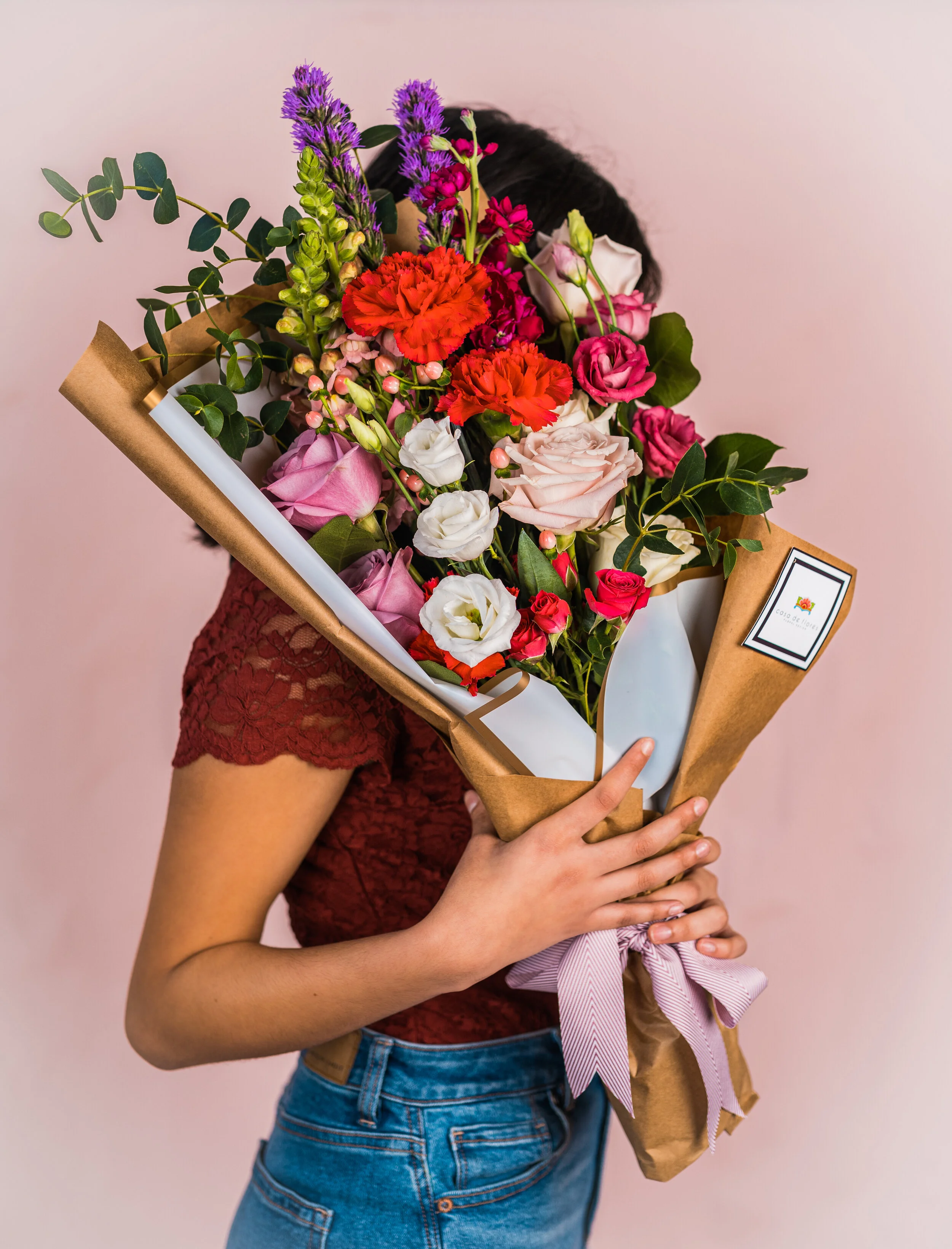 Paper Wrapped Bouquet