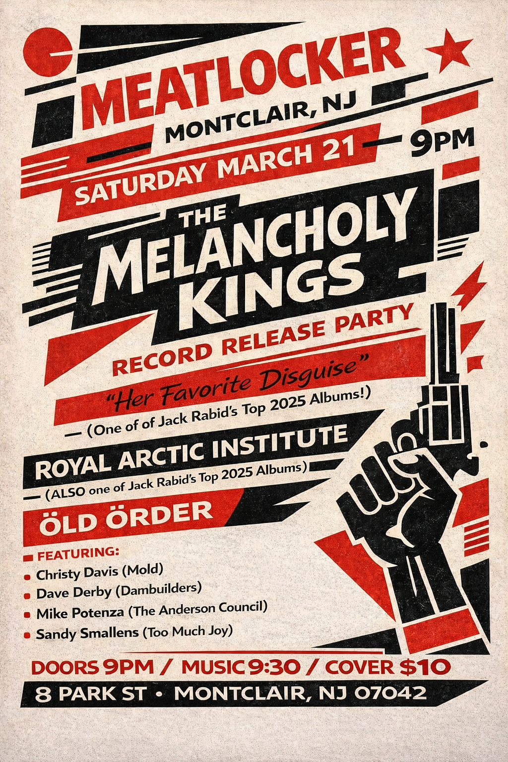 Official Record Release show and party for "Her Favorite Disguise", the acclaimed sophomore LP from The Melancholy Kings