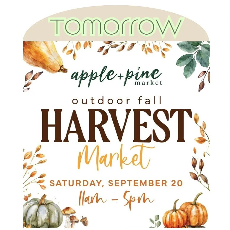 🍂🍁🍂🍁🍂🍁🍂
Apple + Pine&rsquo;s Outdoor Fall Harvest Market
🍁 A cozy kickoff to fall! 🍁
⠀⠀⠀⠀⠀⠀⠀⠀⠀
📍 Clara Tent, Keystone Grounds
📅 Saturday, September 20th
🕚 11:00am &ndash; 5:00pm
🍂 Brandon, MB

What to expect:
Our outdoor Fall Harvest Mar