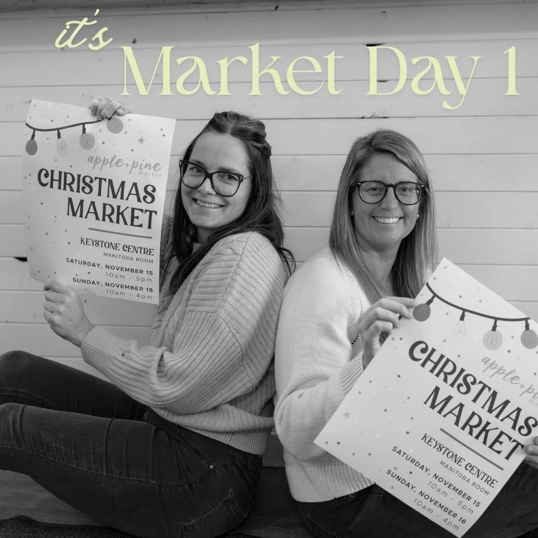 It's Market Day 1 !!

Tickets available at the door:
✌️full days of festive shopping for $10!
🛍️12 and under FREE
🛍️ First dibs on handmade treasures from your favourite makers
🎧 Live DJ on Saturday
🎶 Live musicians @ness.hiebert @idarealestbih &