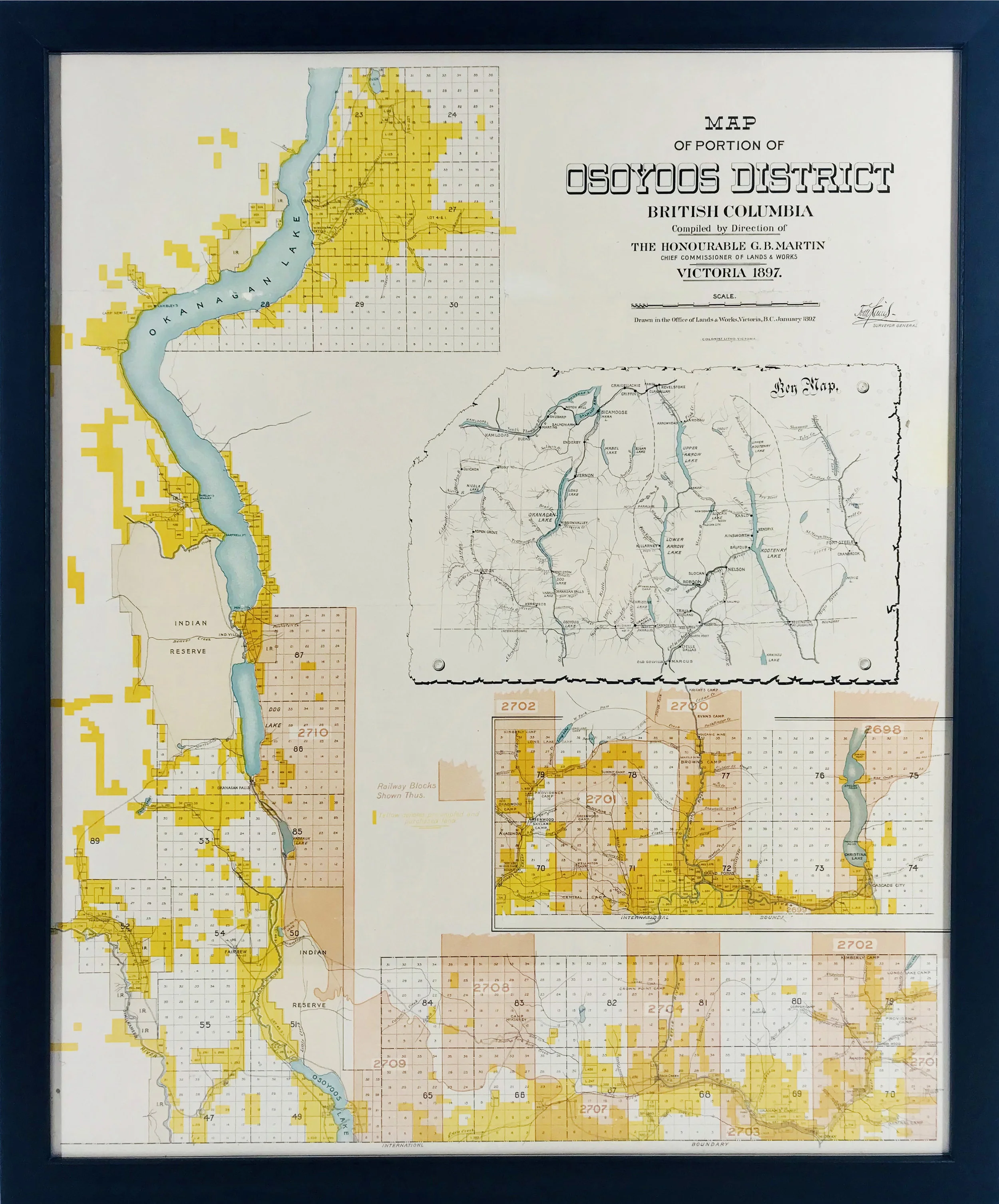 Map or Portion of Osoyoos District British Columbia