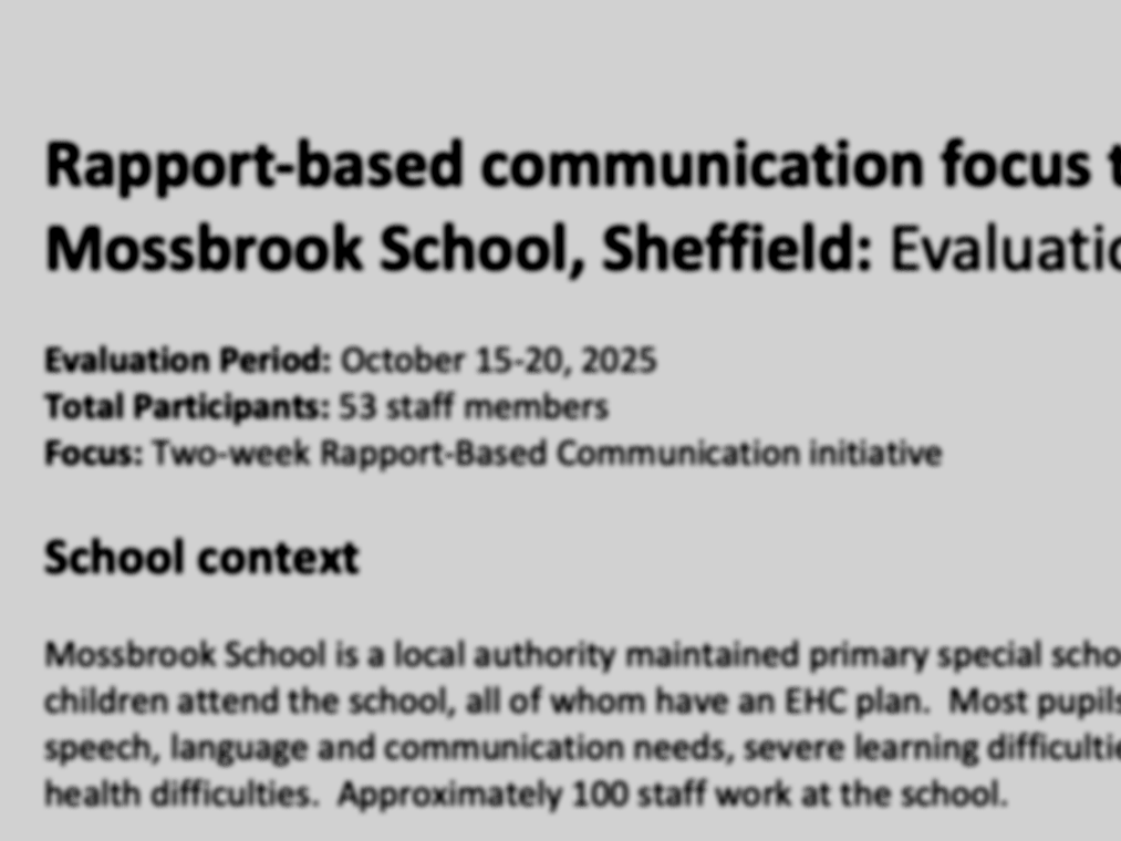 Two Weeks of Rapport
