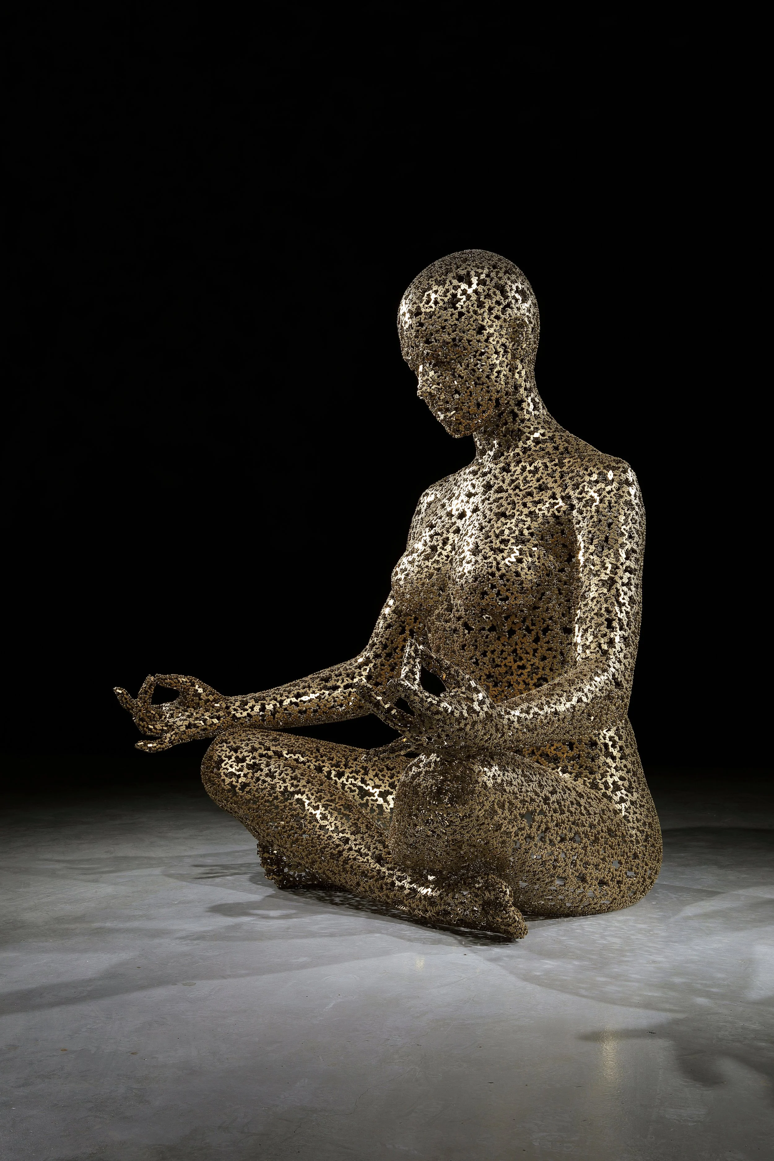 Meditation 615, Stainless Steel Chain, Gold plating, 182 x 160 x 220(h)cm, 205kg, 2026 (6).JPG