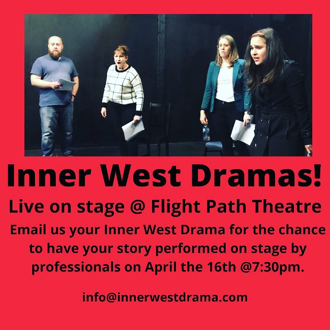 Got a juicy story? Could it be performed as part of our inaugural INNER WEST DRAMAS? email us your drama &amp; find out! info@innerwestdrama.com#innerwestdrama #flightpaththeatre #community #connection #fun #joy #storytelling