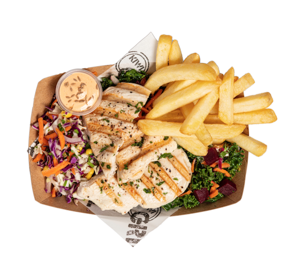 GRILLED CHICKEN SALAD N CHIPS