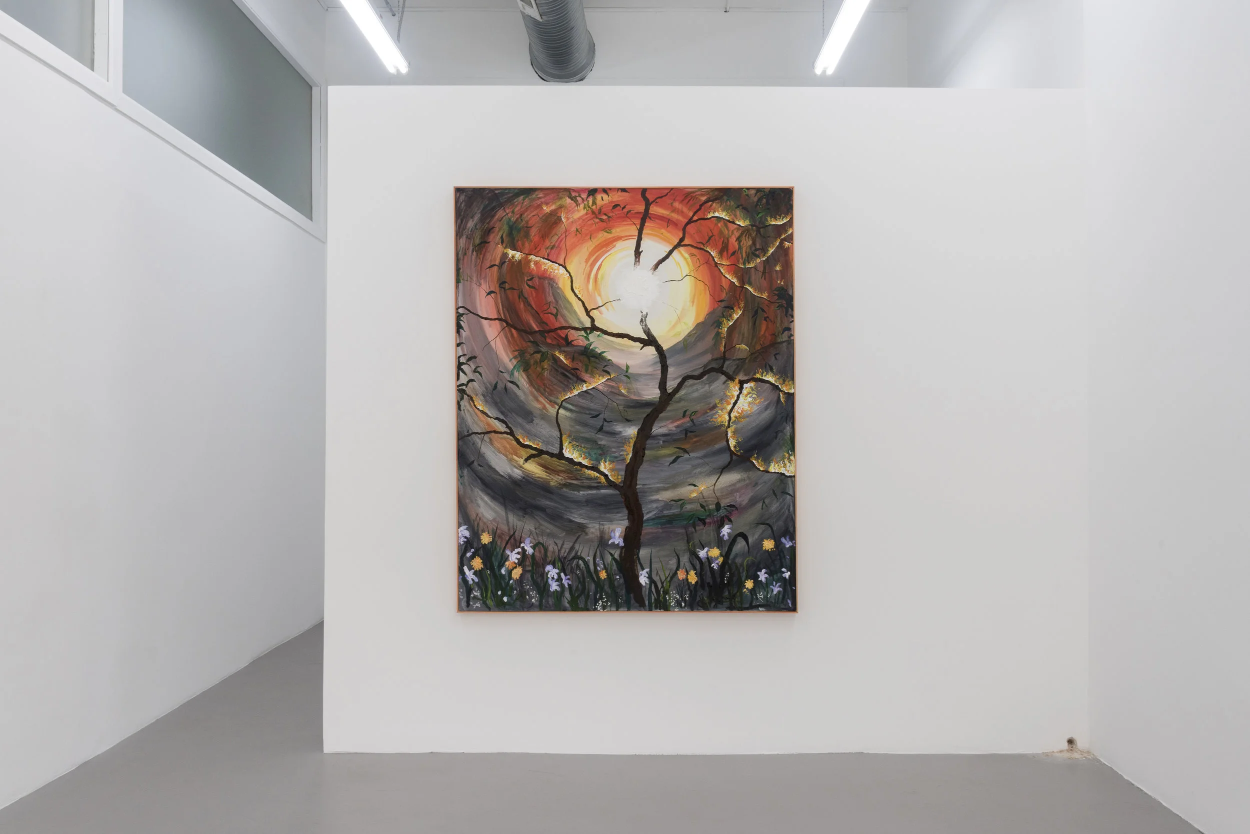 The Sun Hung Low #2, 2019 oil on canvas (in artist's frame) 60x48 inches