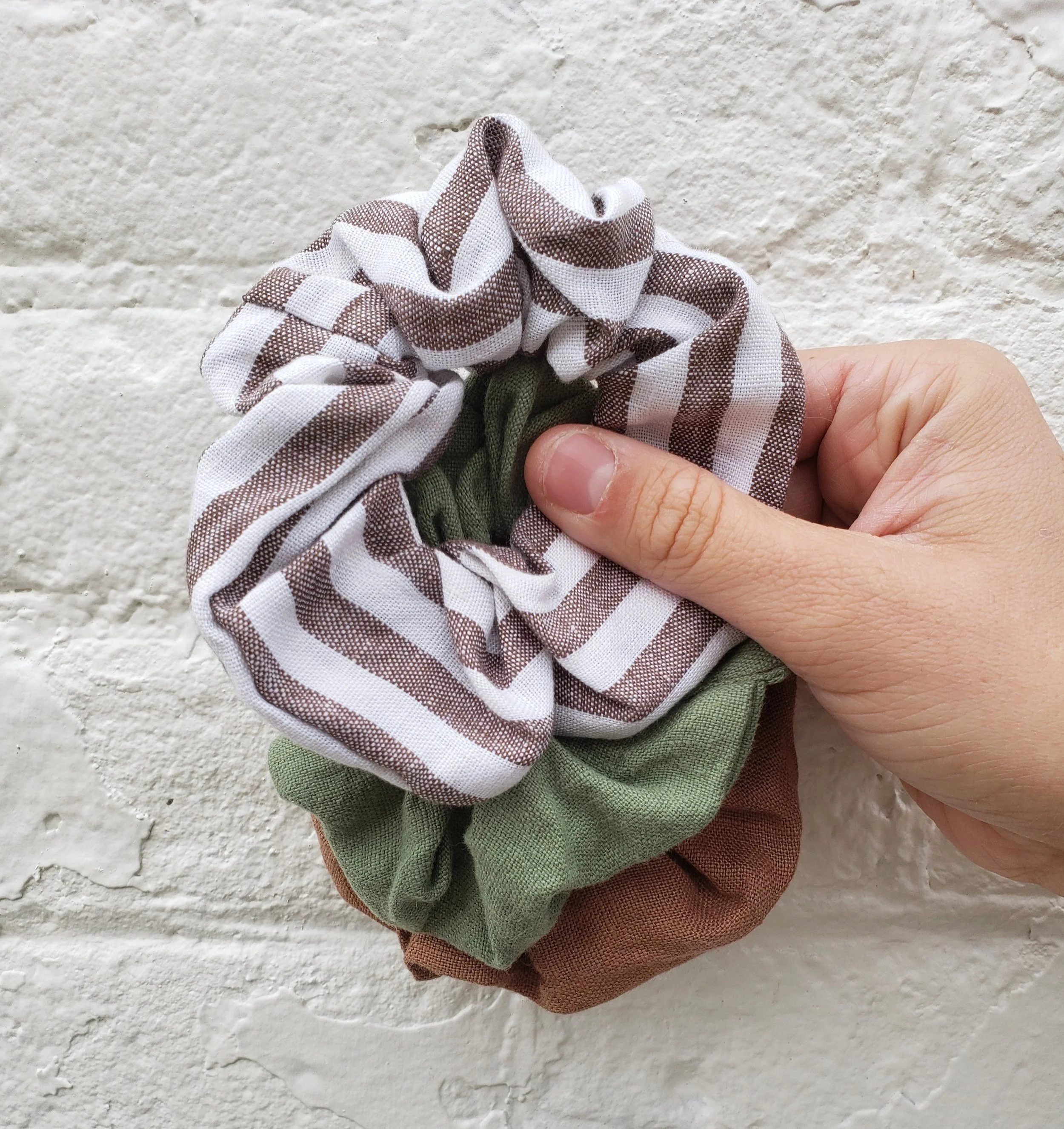 Linen Scrunchie 3-pack
