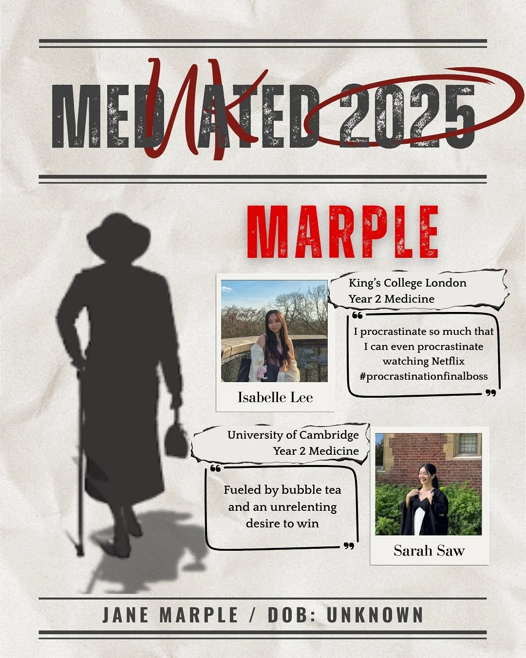 🧣Introducing our fifth OG, Marple! ❤️

Dear poor old Miss Jane Marple may look like a sweet grandma 👵 but behind the wrinkles and crow&rsquo;s feet hides one of the brightest and sharpest minds on earth. Her hobbies include knitting scarves, baking