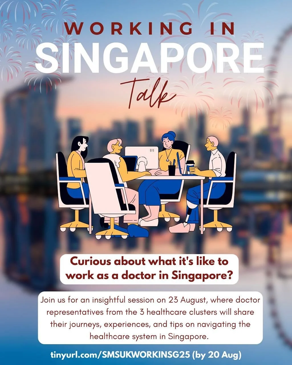 Curious about what it&rsquo;s like to work as a doctor in Singapore? 🇸🇬

Join us for an insightful session where doctor representatives from the 3 healthcare clusters 🪢 will share their journeys 🛣️, experiences 🥼, and tips on navigating the Sing