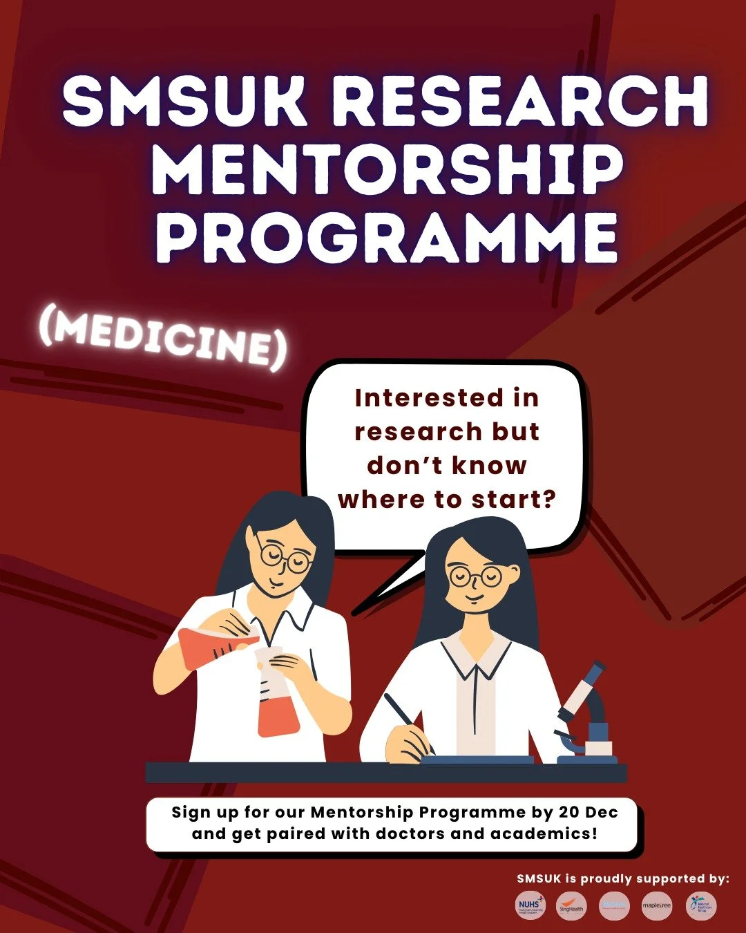 🚀❤️&zwj;🔥 Introducing our first ever Research Mentorship Programme! 

Keen to dive into research 🔬but not sure where to begin? Or are you already an academic powerhouse with multiple publications in the bag looking to level up 📈?

We're excited t