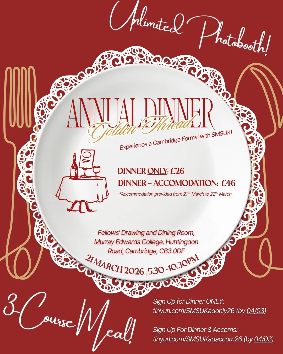 SMSUK&rsquo;s Annual Dinner event is back! Based on popular demand, we are heading to Cambridge‼️to enjoy a traditional evening formal this year! 🚂  Gather your friends and join us for an exquisite evening of  glamour✨, bespoke dining 🍽️, and unfor