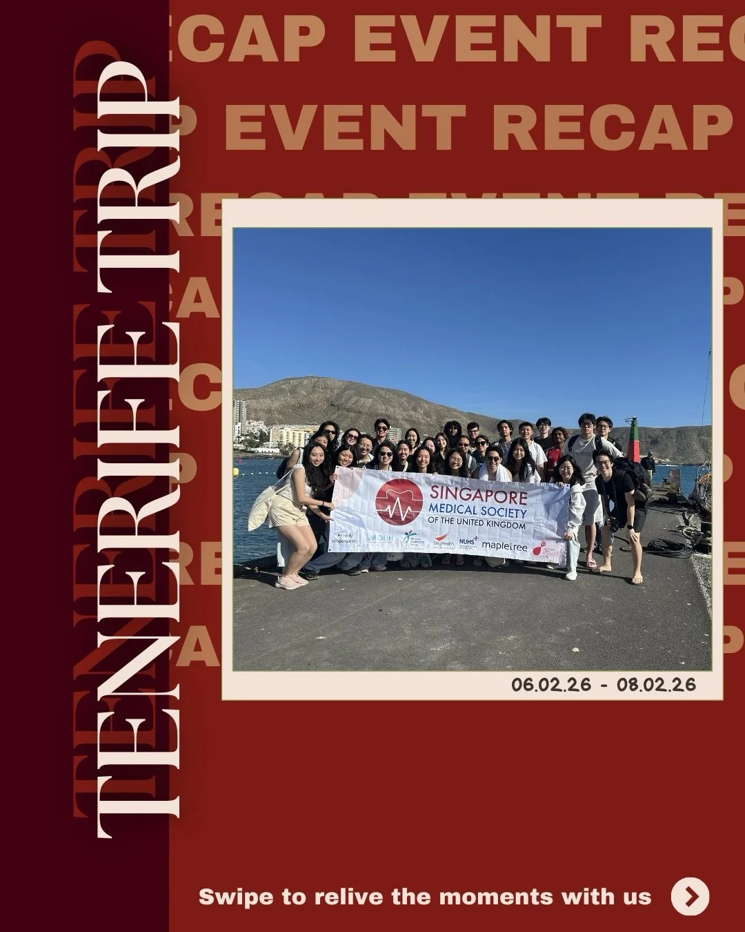 SMSUK&rsquo;s second weekend trip saw 30 of our members take a short flight down South to Tenerife 🇪🇸, escaping the gloomy UK weather for a well-deserved weekend of sun and sea, away from our academic stress. 🌞✈️

We kicked things off bright and e