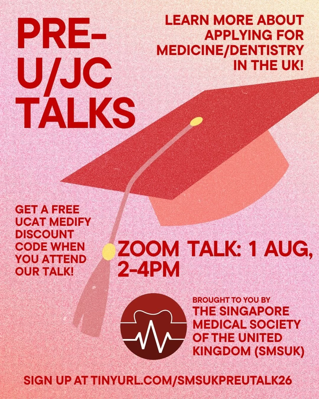 Calling all Pre-U and JC students! Do YOU have any BURNING questions about studying med/dent in the UK?

Join us for our Pre-U talk where you&rsquo;ll get to hear from students studying in the UK about the application process, life in the UK as well 