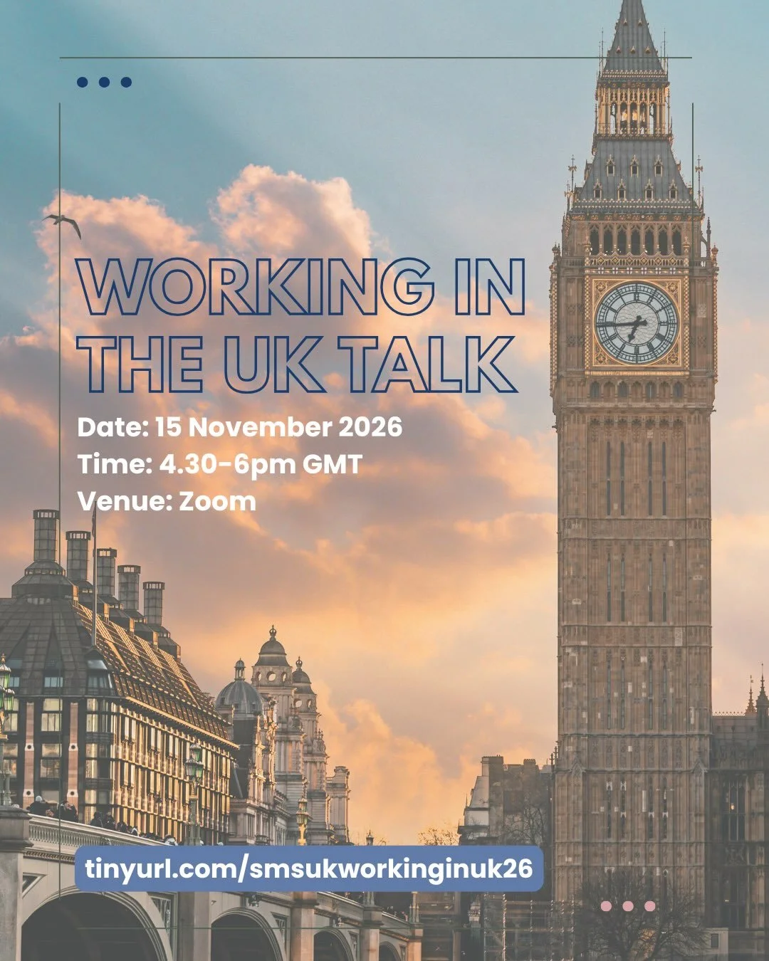 🇬🇧 SMSUK&rsquo;s Working in the UK talk is back for its 7th year! 🎉

Thinking about starting or continuing your medical career in the UK? 🩺 Join us for an evening with Singaporean doctors working across different specialties and stages of their c