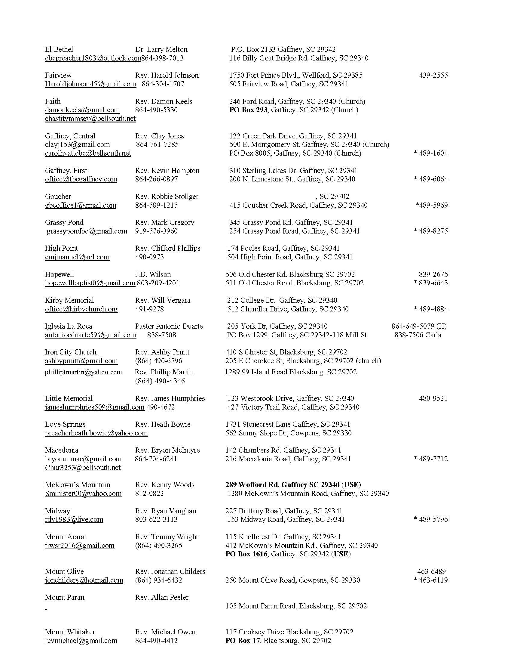 Pastors Directory 2026 Page 2