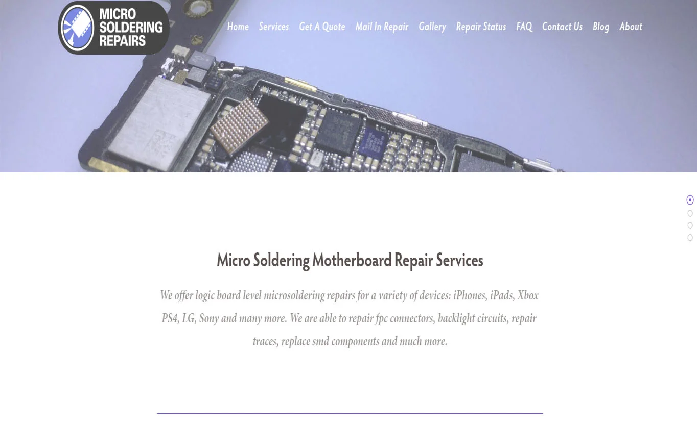 Micro Soldering Repairs , our dedicated site to logic board repair services.