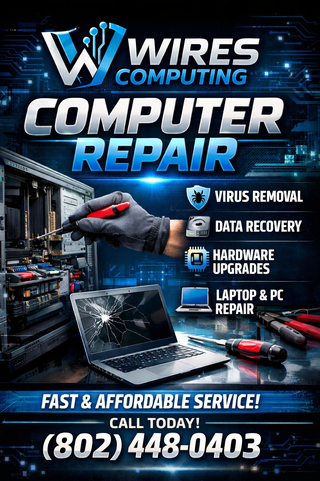 Computer Repair in Burlington, Vermont: Fast Laptop &amp; PC Repair at Wires Computing