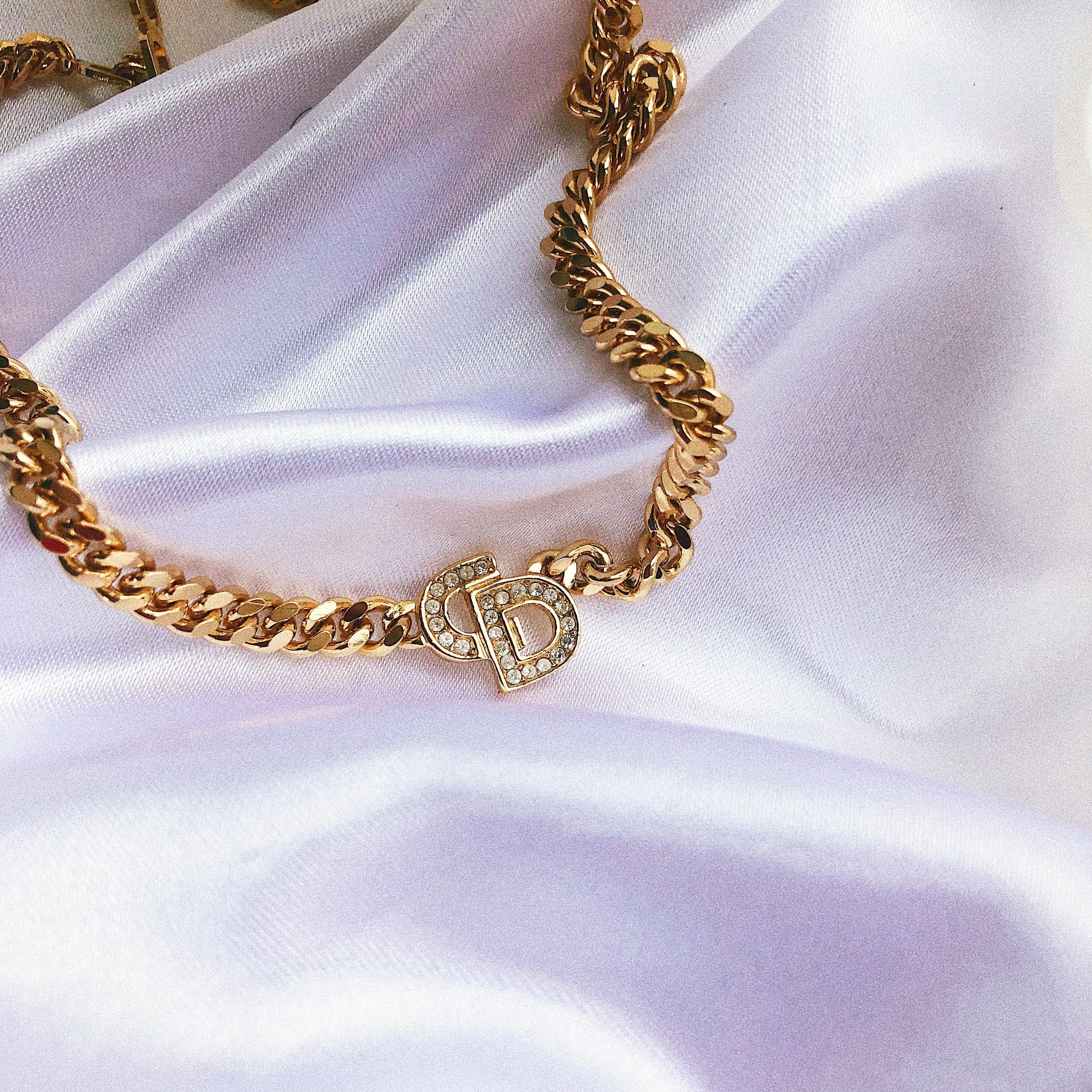 Vintage Christian Dior CD necklace