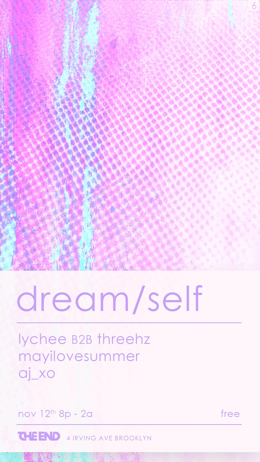 dream/self, The End, NYC