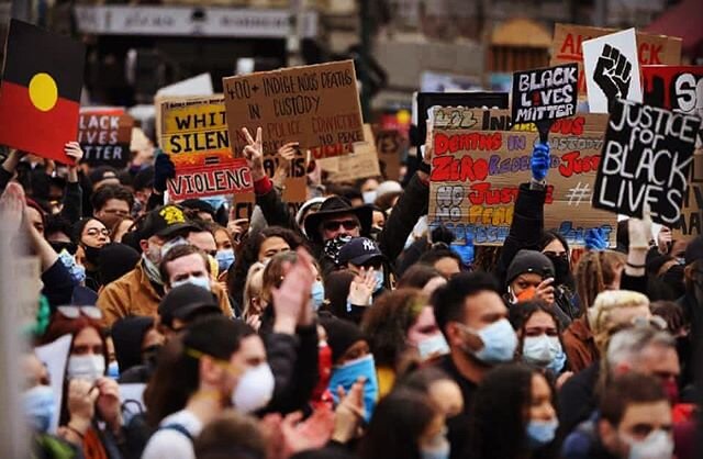 Staunch national protests #BLM #always #aboriginalland Some really beautiful shots here, in this article https://www.theguardian.com/australia-news/gallery/2020/jun/06/i-cant-breathe-australias-black-lives-matter-protests-in-pictures