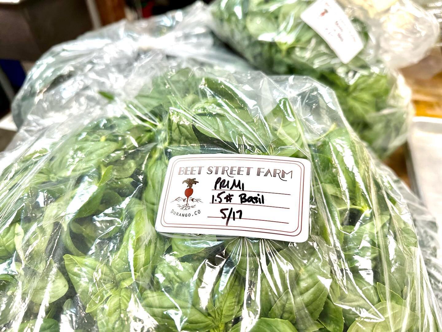 It begins! First basil of the season from @beetstreetfarm arrived yesterday. Look for pesto specials in the coming days!