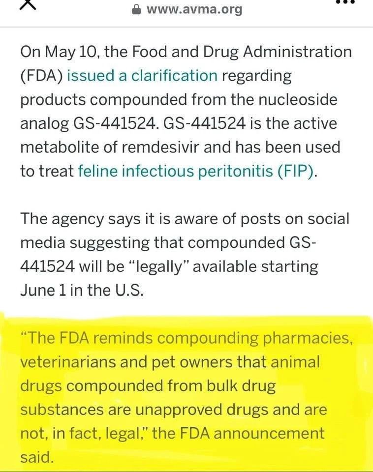 FDA stance on GS-441524
