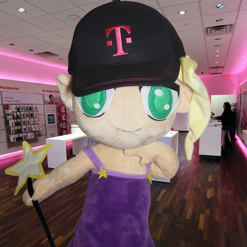 T-Mobile hat fits Elizabeth perfectly!