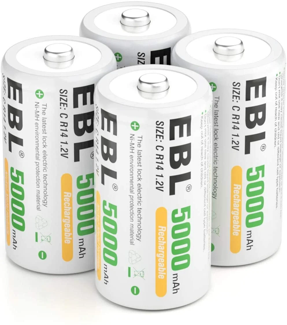 4 Pack Rechargeable "C" Batteries