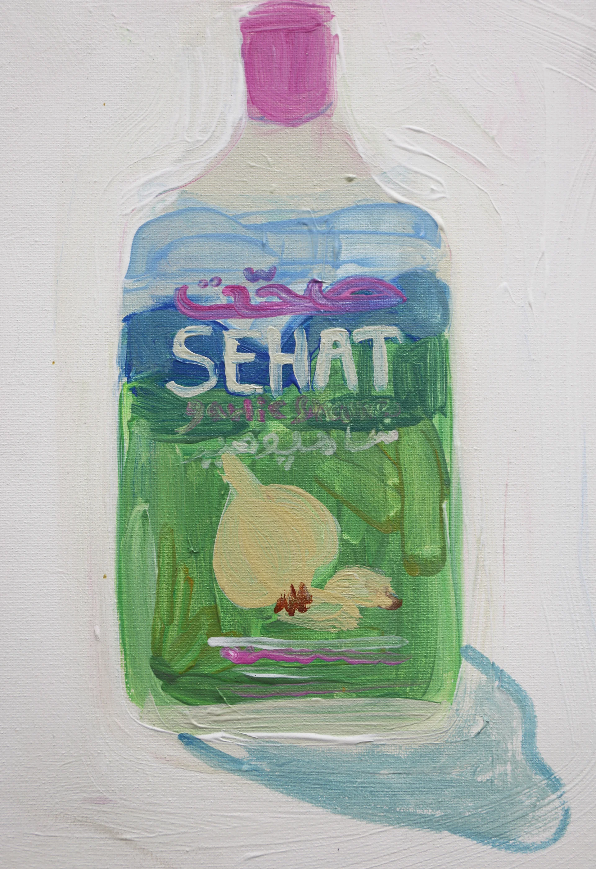 remanent , 2018, acrylic on canvas, 8" x 10"