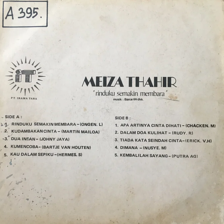 Meiza Thahir Rinduku Semakin Membara 12 Peace Freedom Album ini merupakan proyek kolaborasi uthe bersama ria prawiro dan gihon lohanda. meiza thahir rinduku semakin membara 12 peace freedom