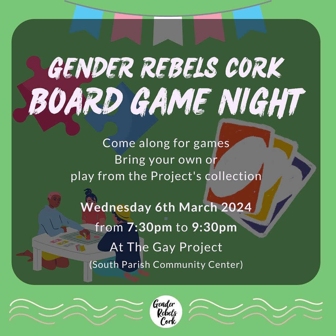 🏳️&zwj;⚧️🎲 Hey! This is a very late post to tell you that we are back this evening with another Games Night, from 7.30PM to 9.30PM!

Feel free to hop by to play some games, bring your own or play from our collection. (we usually have people bringin