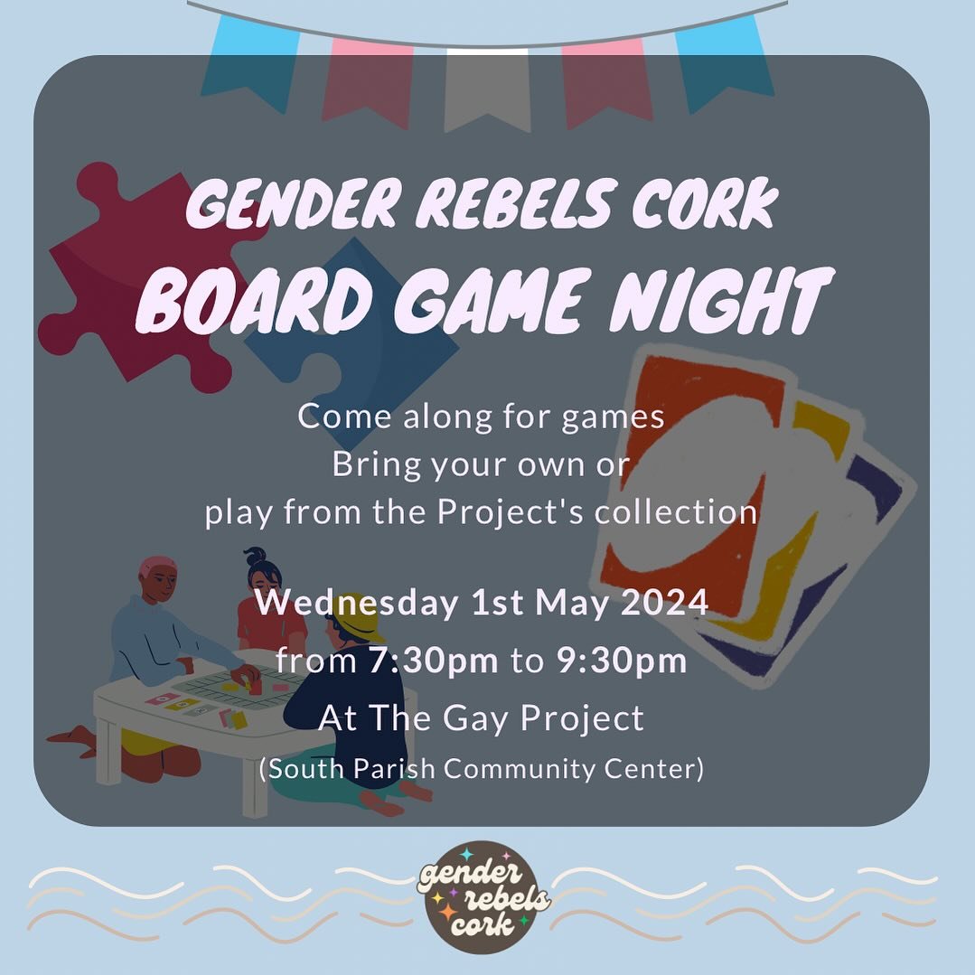 We are back this Wednesday with another Board Game Night! 🎲

As always, feel free to join us and bring games if you want, though we always have a couple games hanging around. 🥰

Reminder that our events are **trans-exclusive**, and that we run them