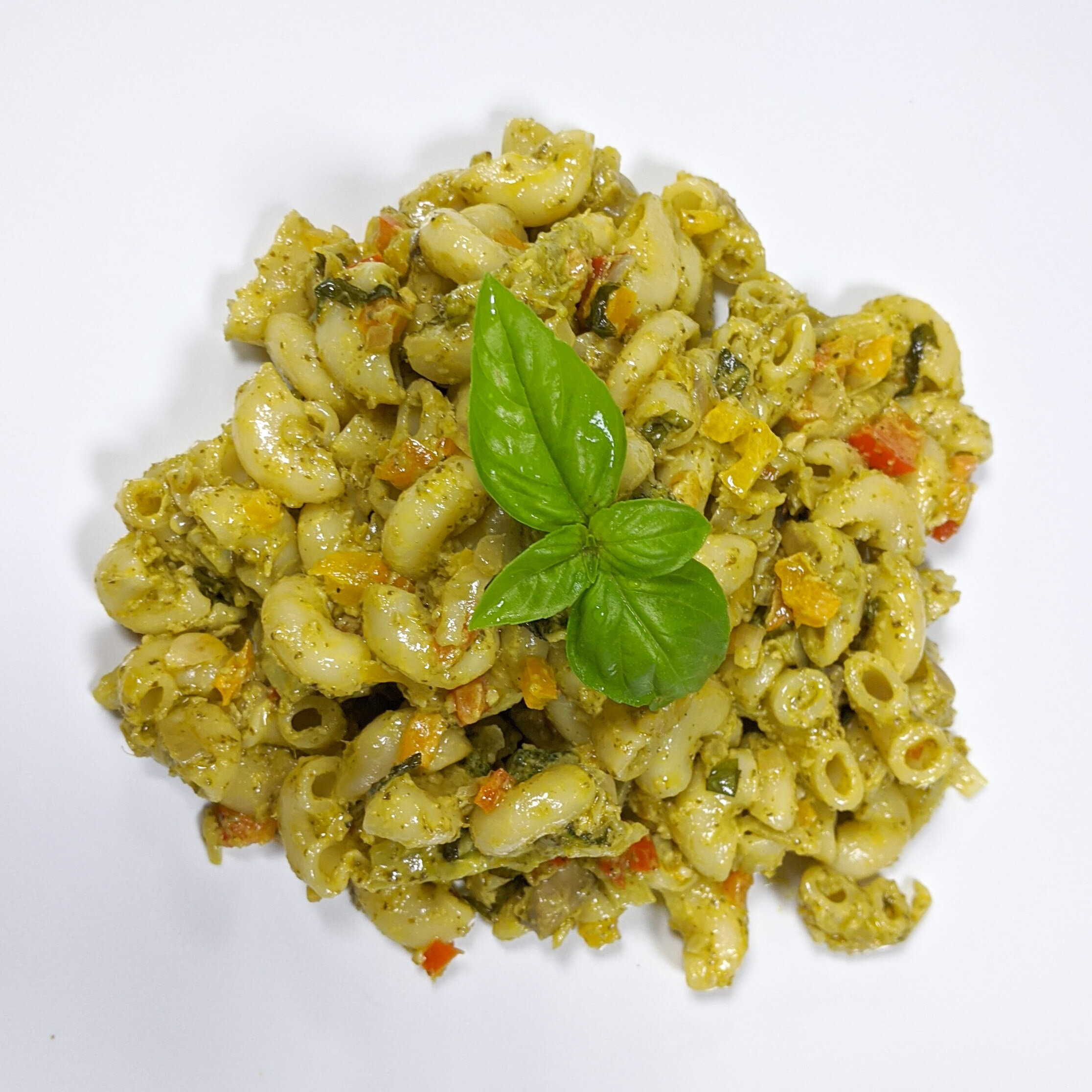 Homemade Macaroni  In Pesto Sauce Recipe