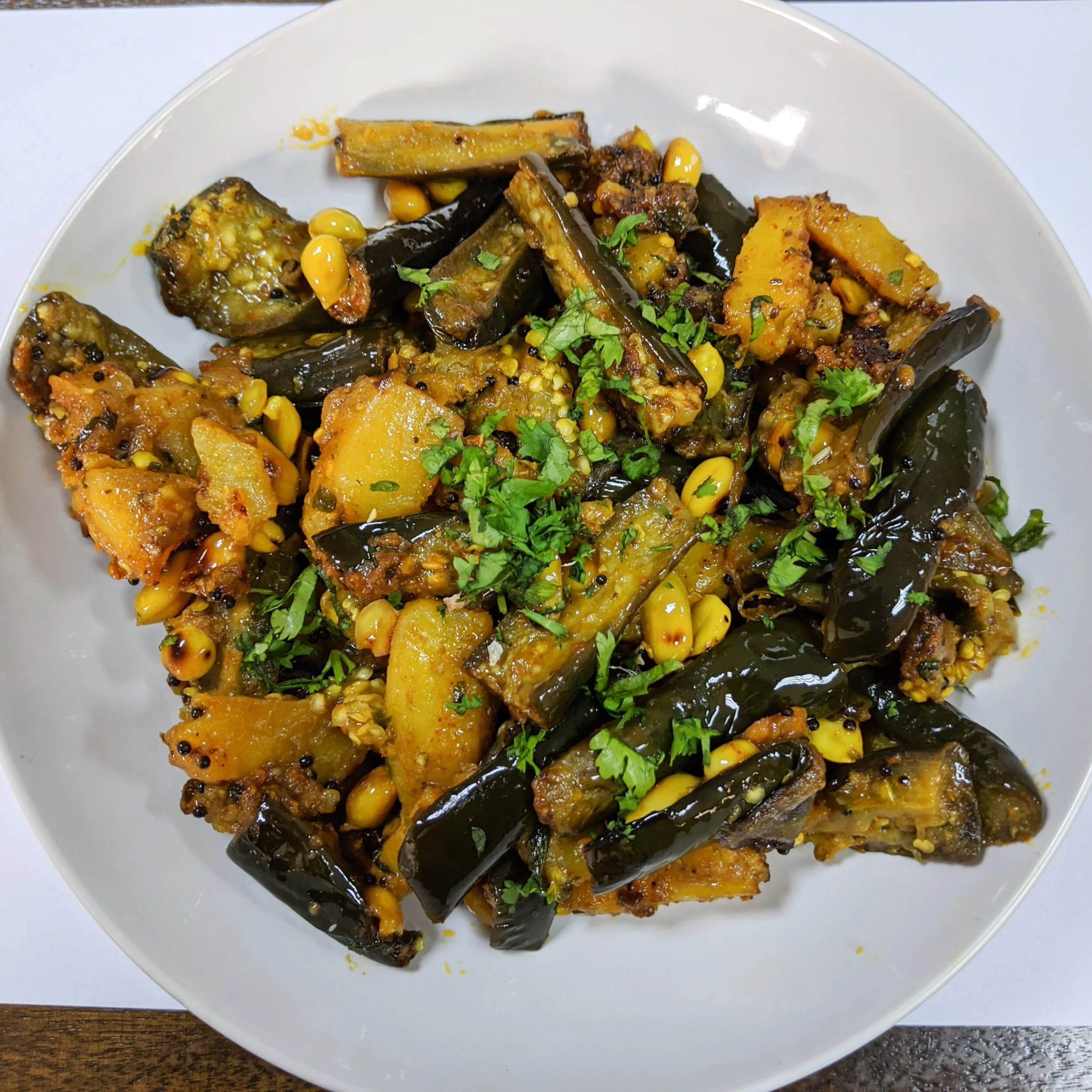 Homemade Baingan( Brinjal) Aloo Sabzi Recipe
