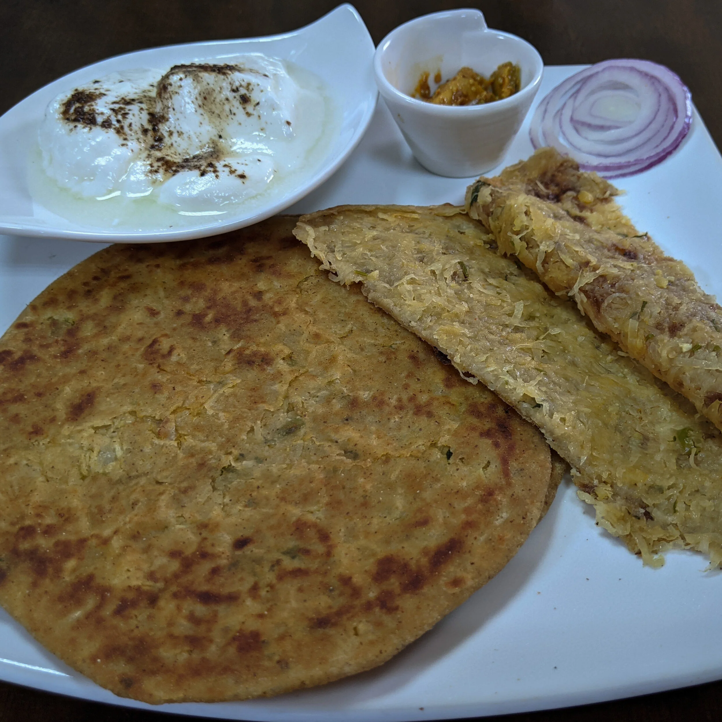 Homemade Raw Papaya Stuffed Paratha Recipe