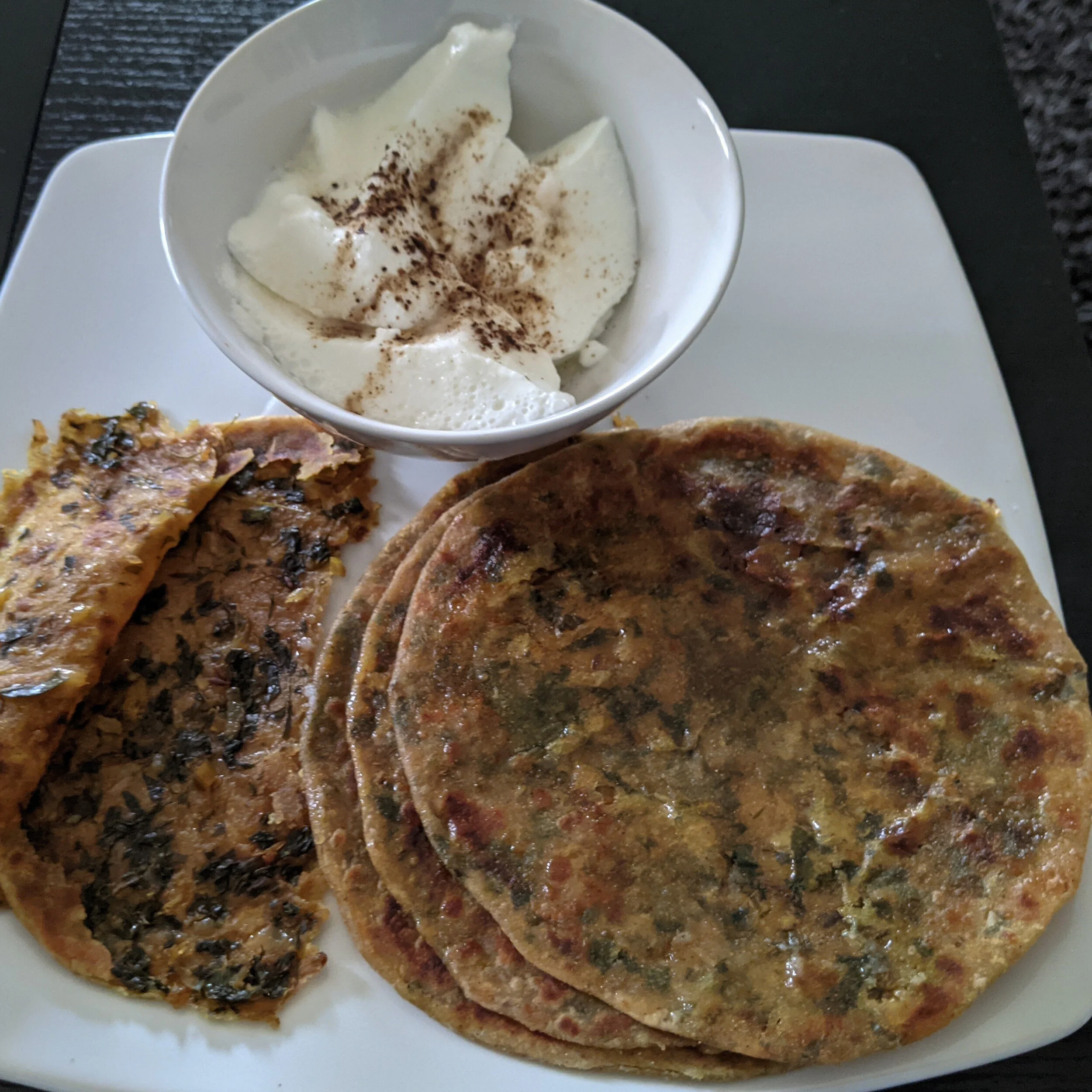 Homemade Moringa Leaves Stuffed Paratha Recipe