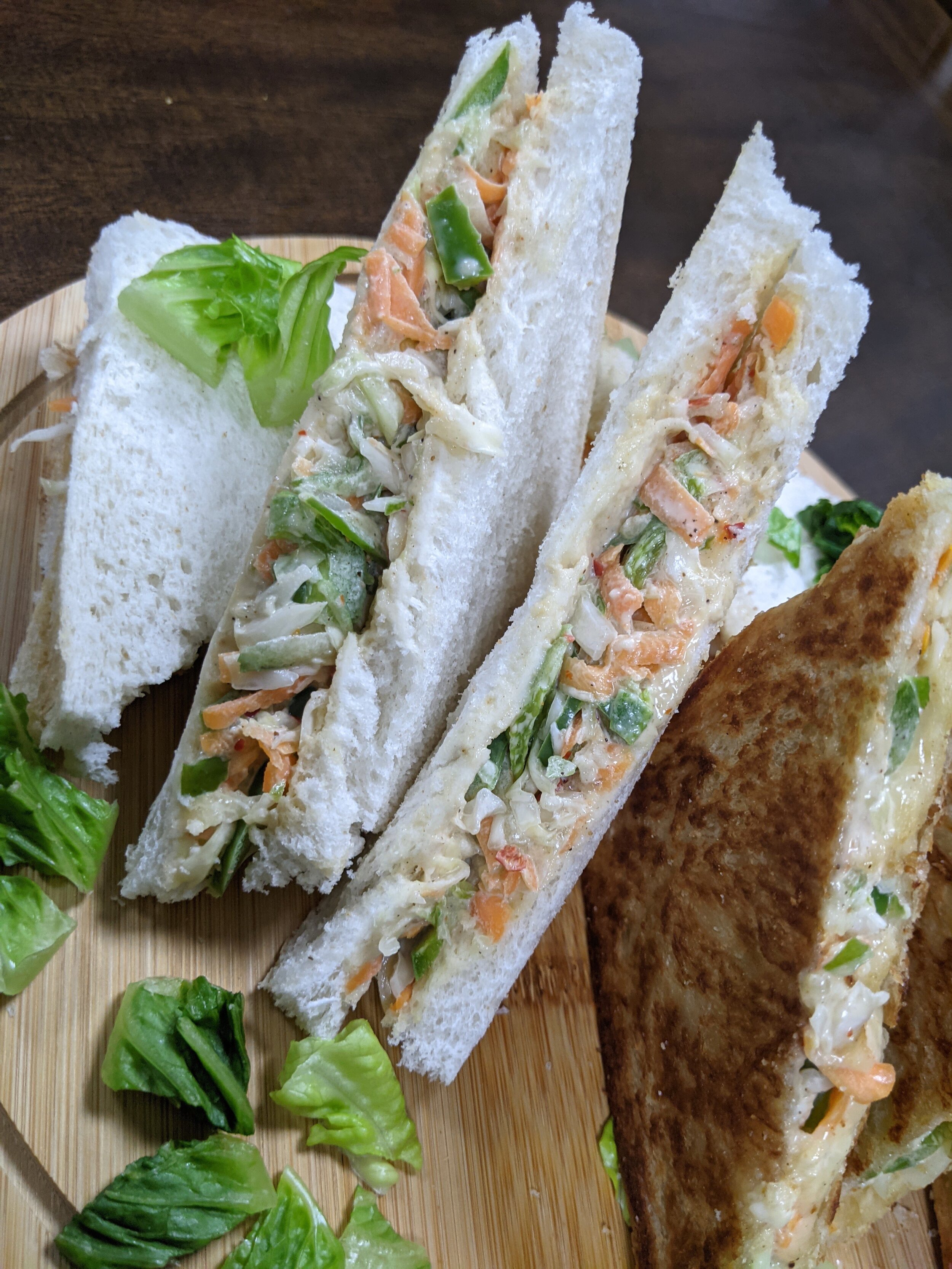 Homemade Veg Mayo Sandwich Recipe