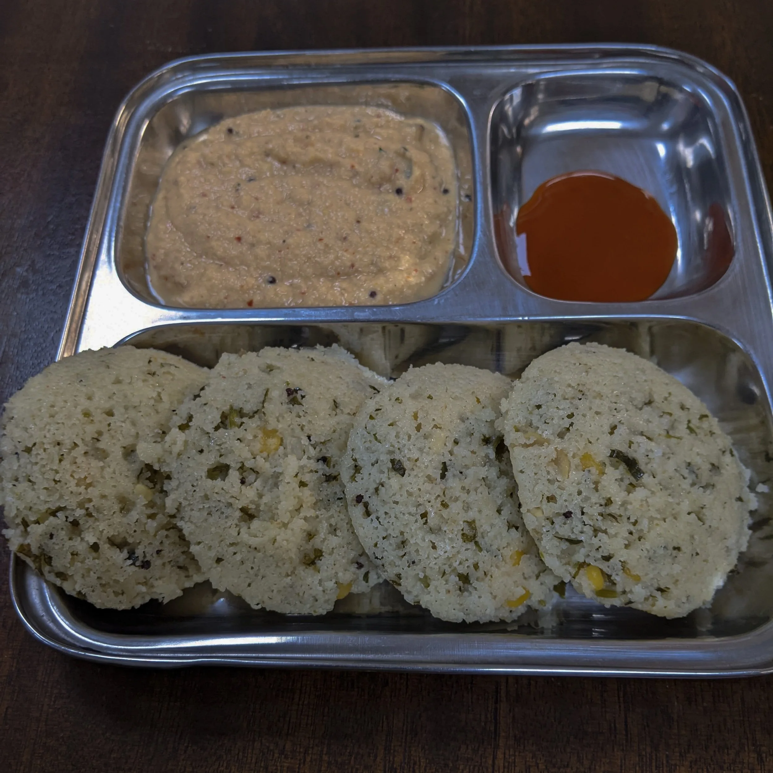 Homemade Rawa Kanchipuram Idli Recipe