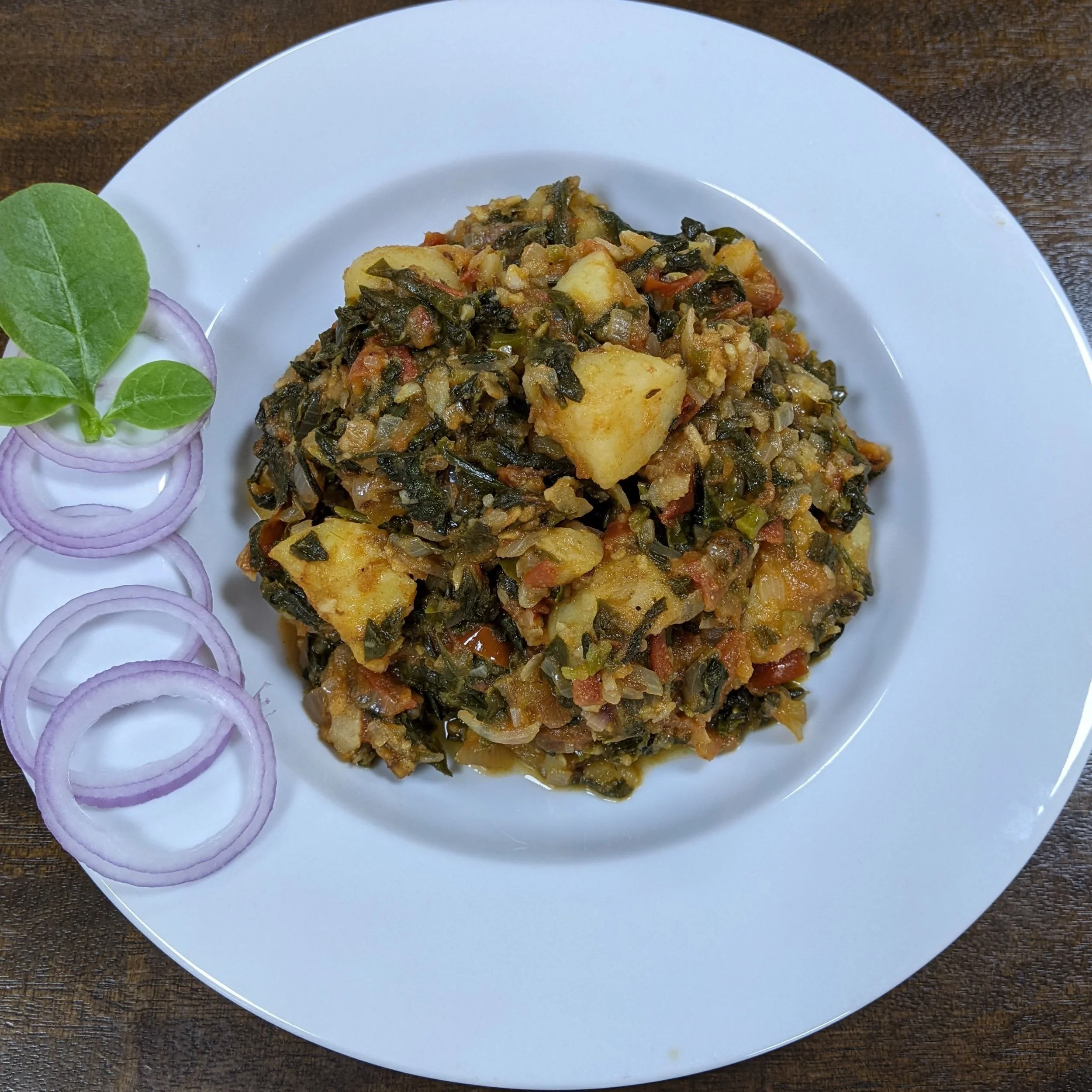 Homemade Aloo Palak Sabzi Recipe