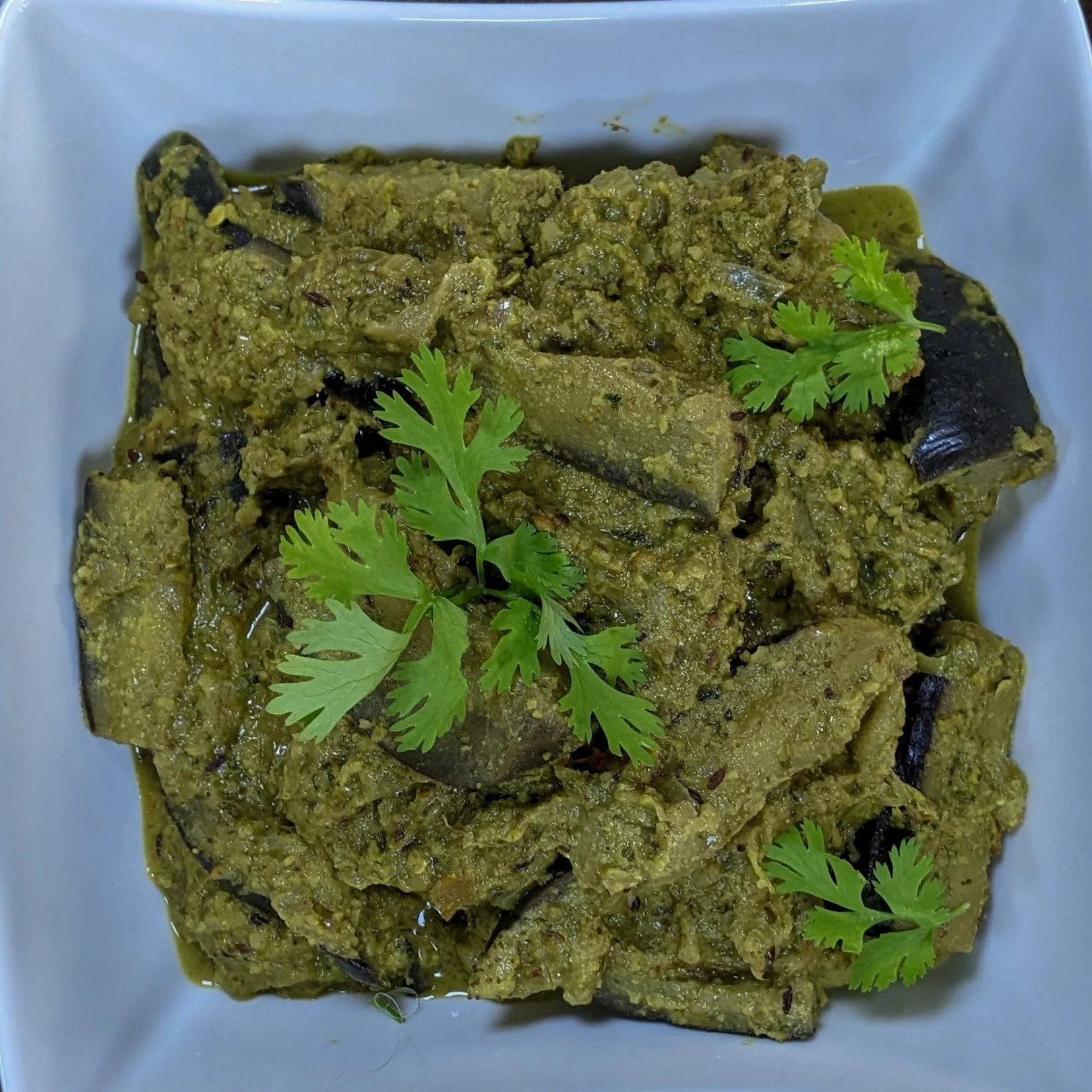 Homemade Baingan in Green Masala Recipe