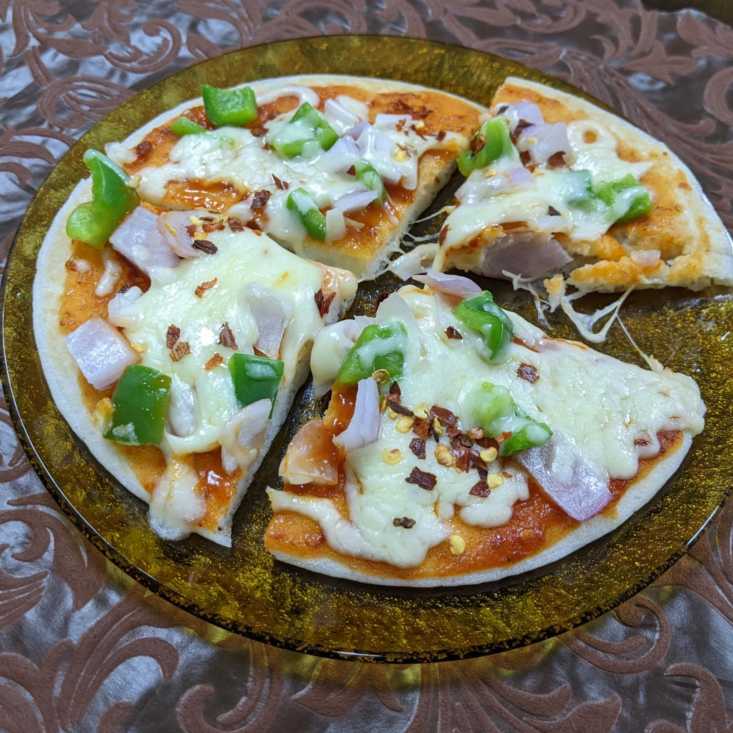 Homemade Uttapam Pizza Recipe