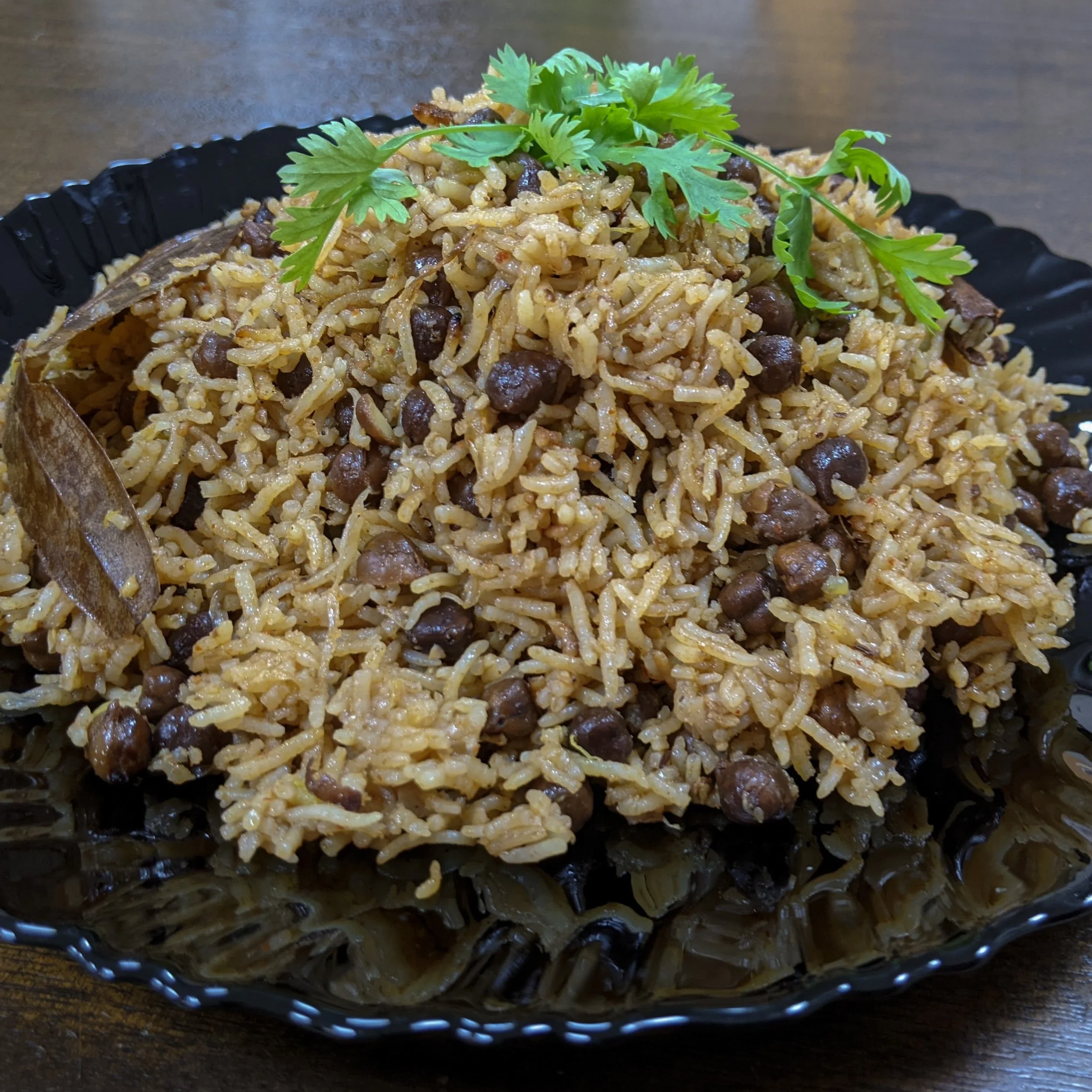 Homemade Kala Chana Pulao Recipe