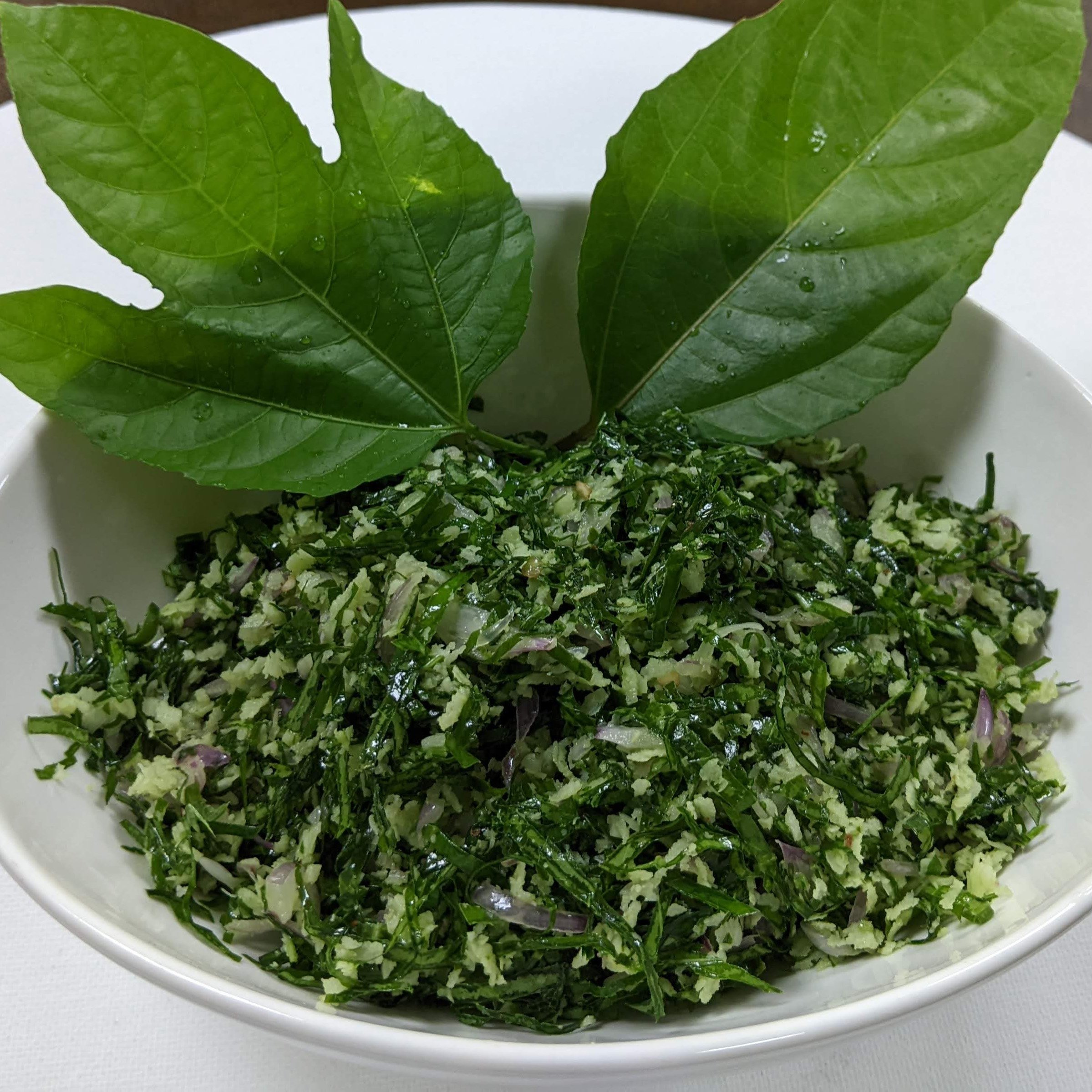 Homemade Passion Fruit Leaves Sambola Recipe