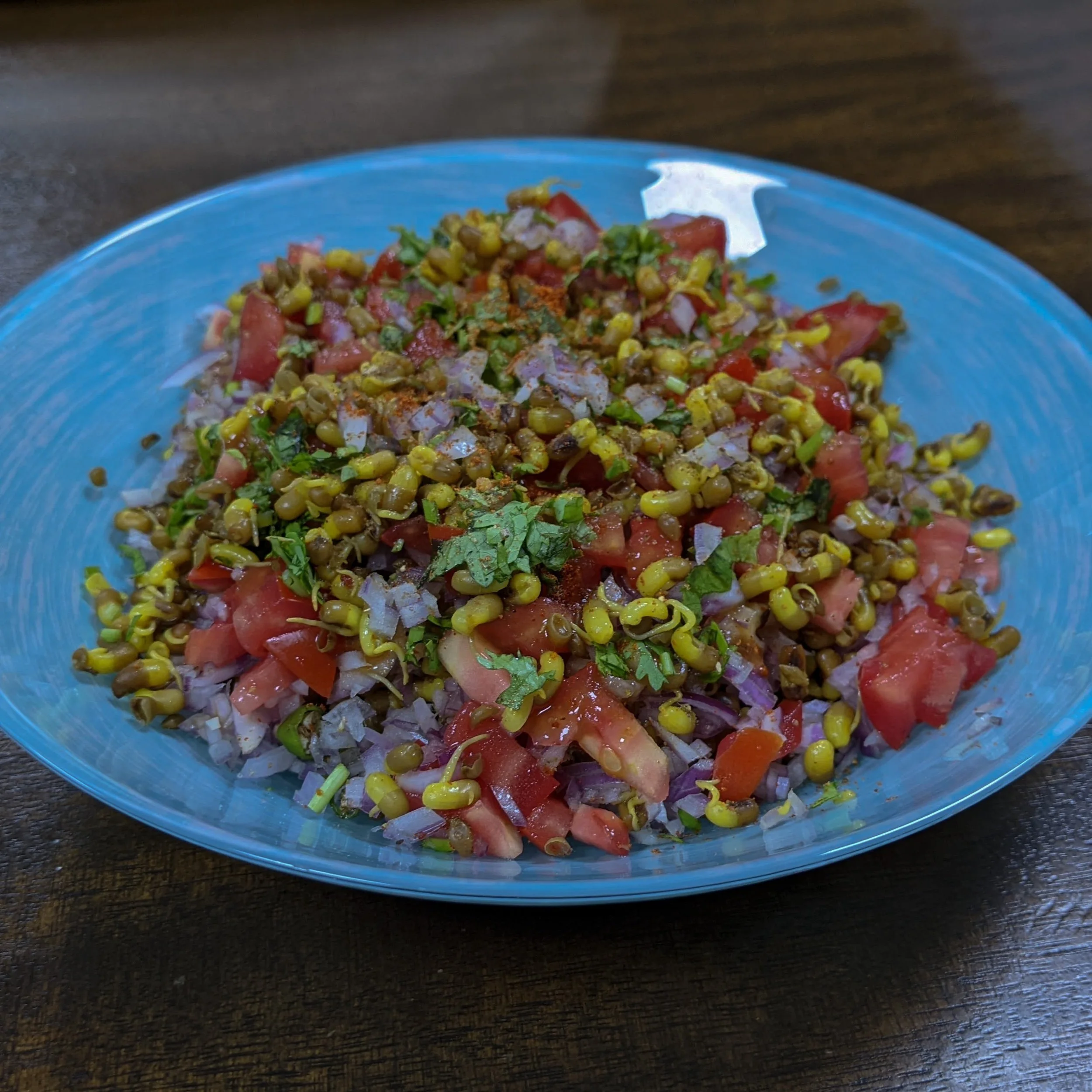 Homemade Sprouted Moth Chaat Recipe