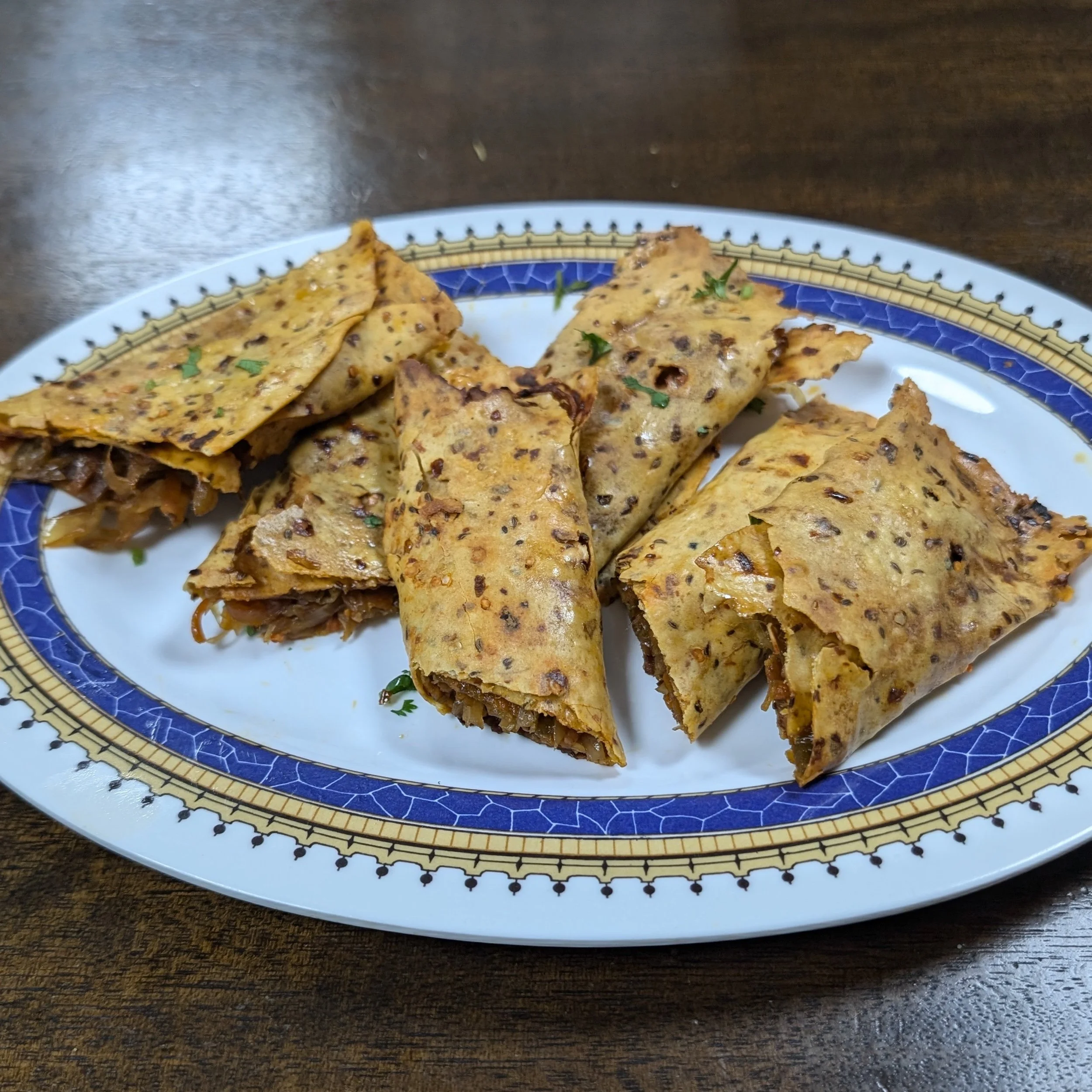 Homemade Papad Spring Roll  Recipe