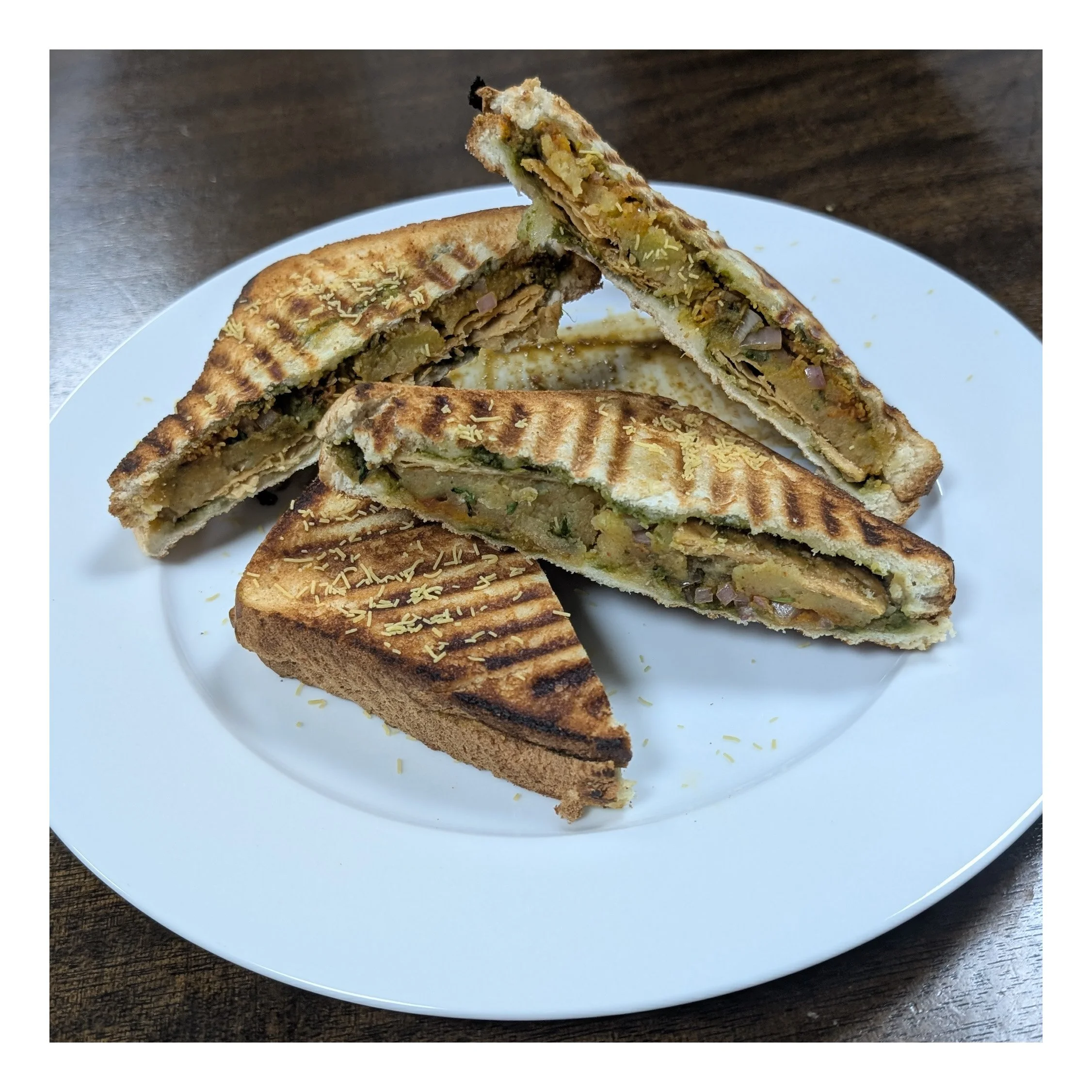 Homemade Sev Puri Sandwich Recipe